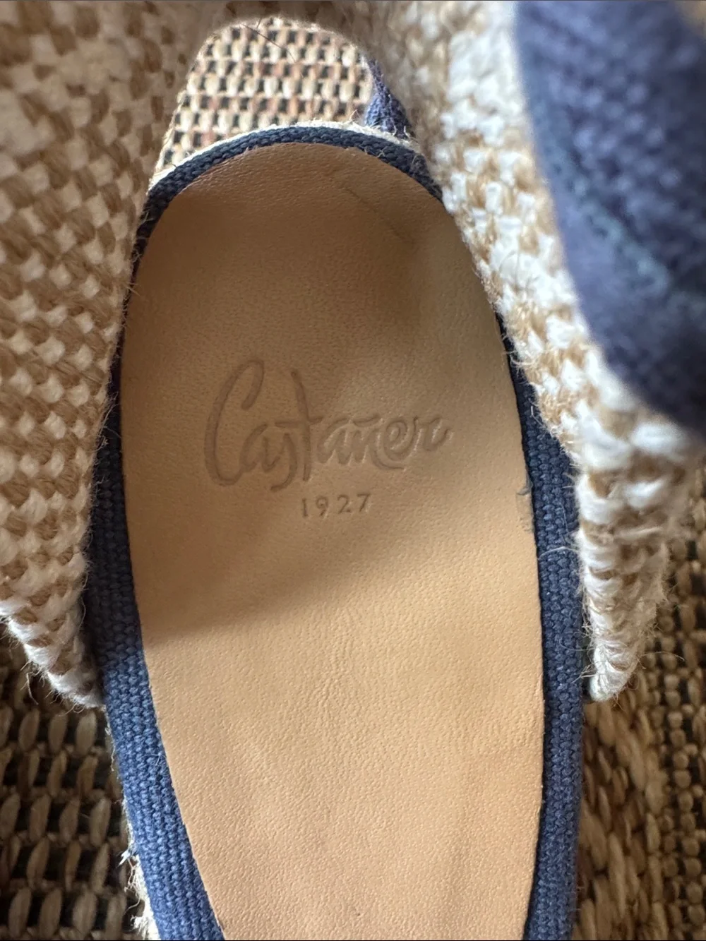 CASTANER Chiara Wedge Espadrilles Dark Blue Canvas Size 40 (9)